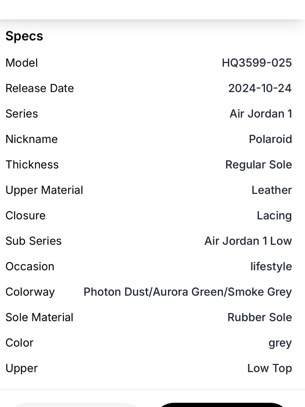(WMNS) Air Jordan 1 Low SE 'Polaroid' size 8 brand new with box with 2 set laces - Picture 16 of 16